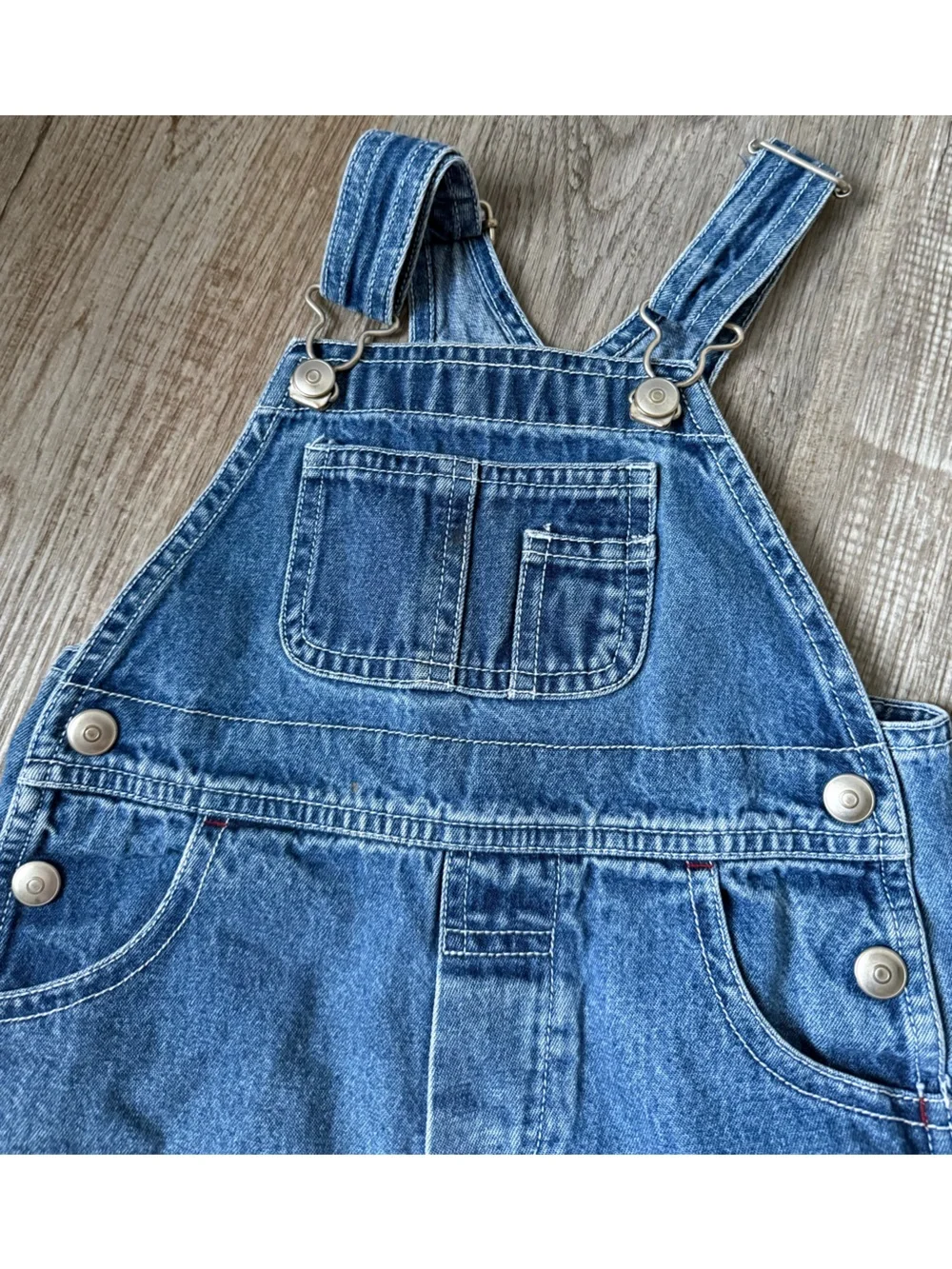 VTG 2003 GAP Denim Overalls Cargo Jeans Cotton Baby Size 18 - 24 Mo